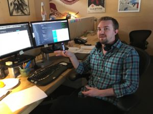Web developer at work