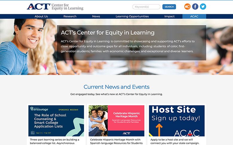 ACT’s Center for Equity in Learning